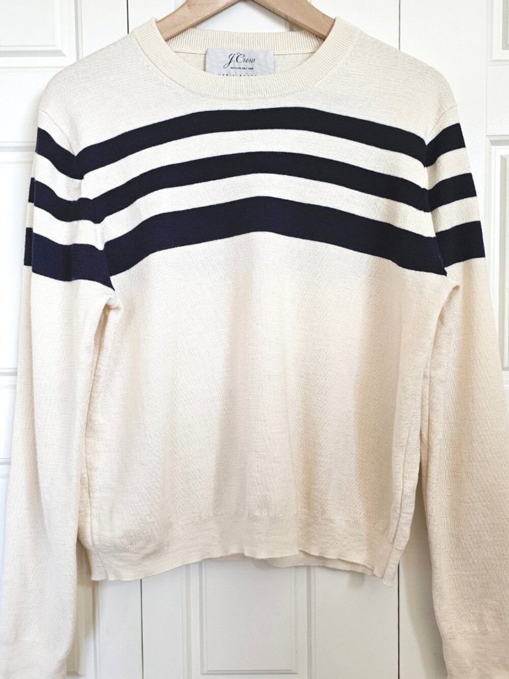 J.Crew x NET-A-PORTER Merino Wool Striped Sweater XL